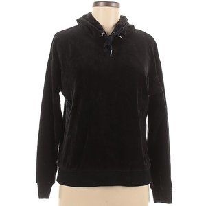 J. Crew Black Velour Pullover Hoodie - Size Medium